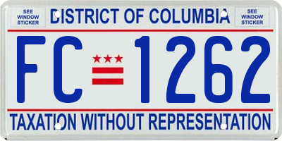 DC license plate FC1262