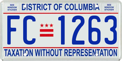 DC license plate FC1263