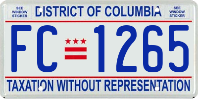 DC license plate FC1265