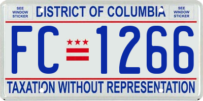 DC license plate FC1266