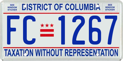 DC license plate FC1267