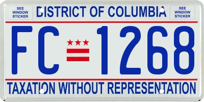 DC license plate FC1268