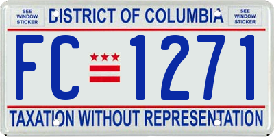 DC license plate FC1271