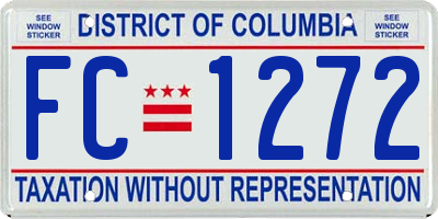 DC license plate FC1272