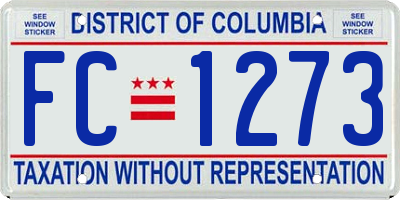 DC license plate FC1273