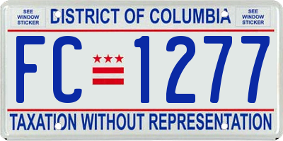 DC license plate FC1277