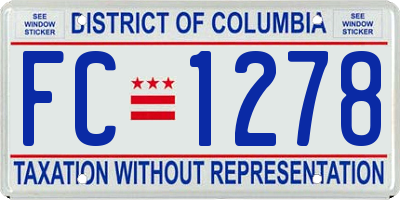 DC license plate FC1278