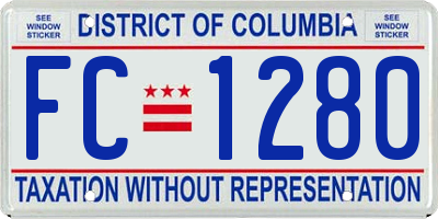 DC license plate FC1280