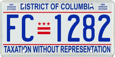 DC license plate FC1282