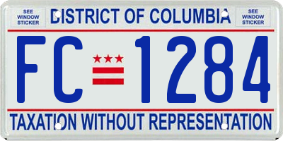 DC license plate FC1284