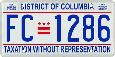 DC license plate FC1286