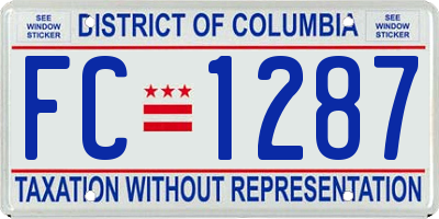 DC license plate FC1287