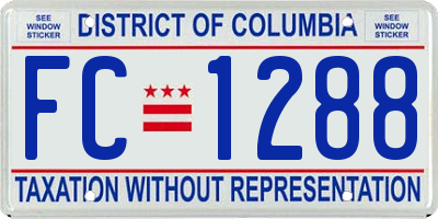 DC license plate FC1288