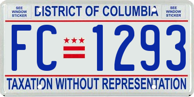 DC license plate FC1293