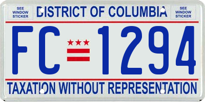 DC license plate FC1294