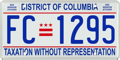 DC license plate FC1295