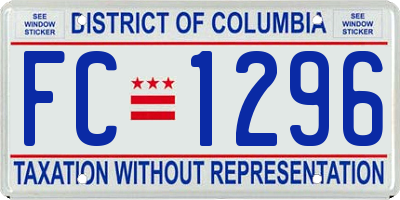 DC license plate FC1296