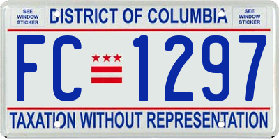 DC license plate FC1297