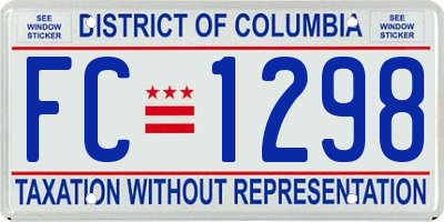 DC license plate FC1298