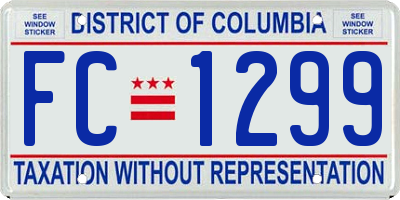 DC license plate FC1299