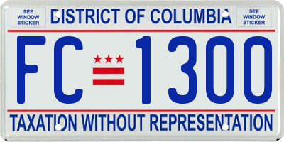 DC license plate FC1300