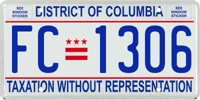 DC license plate FC1306