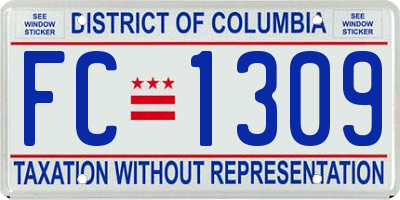 DC license plate FC1309