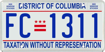 DC license plate FC1311