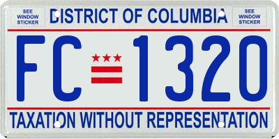 DC license plate FC1320