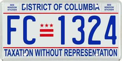 DC license plate FC1324