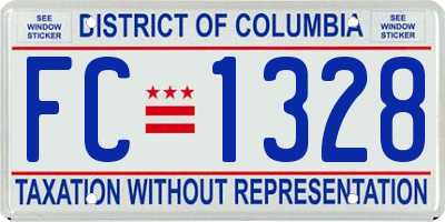 DC license plate FC1328