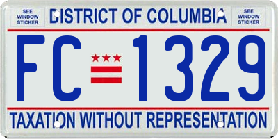 DC license plate FC1329