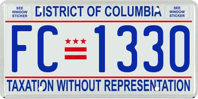 DC license plate FC1330