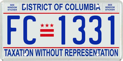 DC license plate FC1331