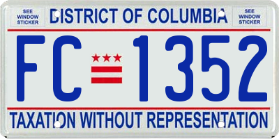 DC license plate FC1352