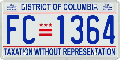 DC license plate FC1364