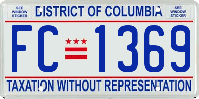 DC license plate FC1369