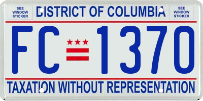 DC license plate FC1370