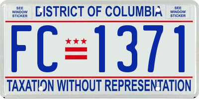 DC license plate FC1371