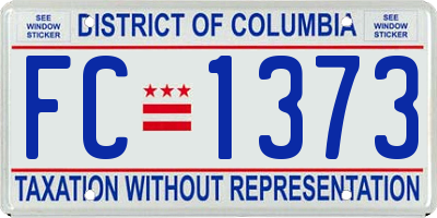 DC license plate FC1373