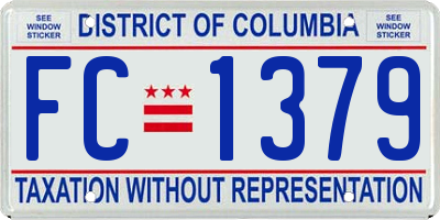 DC license plate FC1379