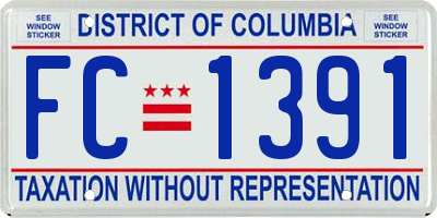 DC license plate FC1391