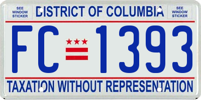 DC license plate FC1393