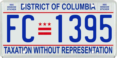 DC license plate FC1395