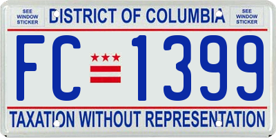 DC license plate FC1399