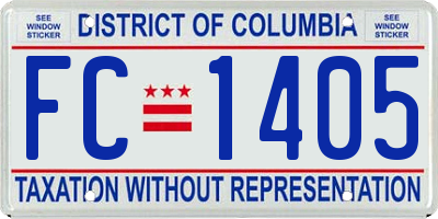 DC license plate FC1405