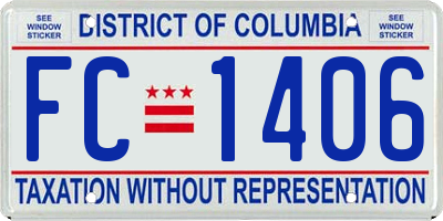 DC license plate FC1406