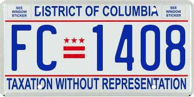 DC license plate FC1408