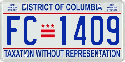 DC license plate FC1409