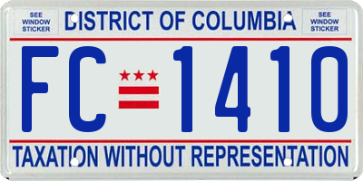 DC license plate FC1410